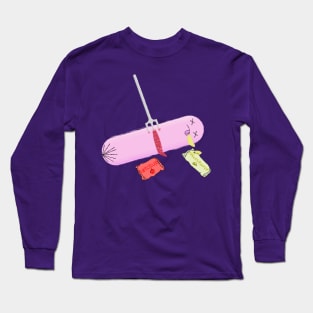 Sausage on a fork. Long Sleeve T-Shirt